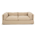 Canapé 220cm en tissu beige TEXAME