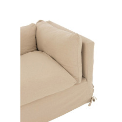 Canapé 220cm en tissu beige TEXAME