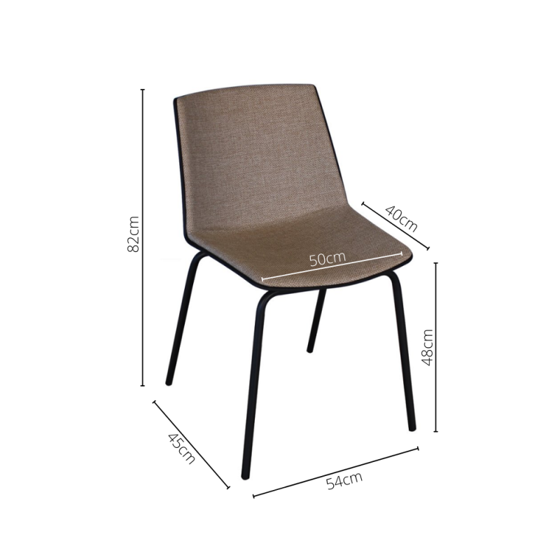 Chaise design bi matières HARONA - COD Furnitures