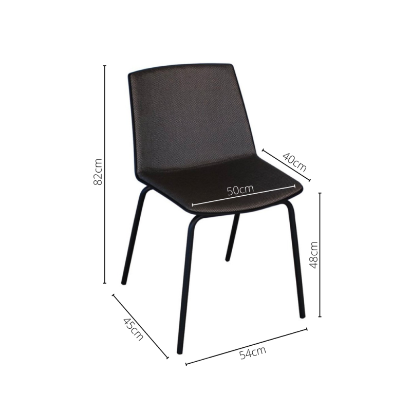 Chaise design bi matières HARONA - COD Furnitures