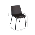 Lot 2 chaises design bi-matières HARONA