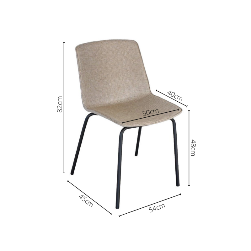Lot 2 chaises tapissées HARONA