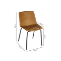Lot 2 chaises design simili cuir HARONA