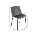 Lot 2 chaises design simili cuir HARONA