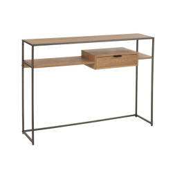 Console en bois et métal style minimaliste ZATI