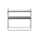 Petite console en métal noir et marbre blanc MARBA