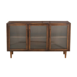 Buffet bas vitré en bois de manguier LIO