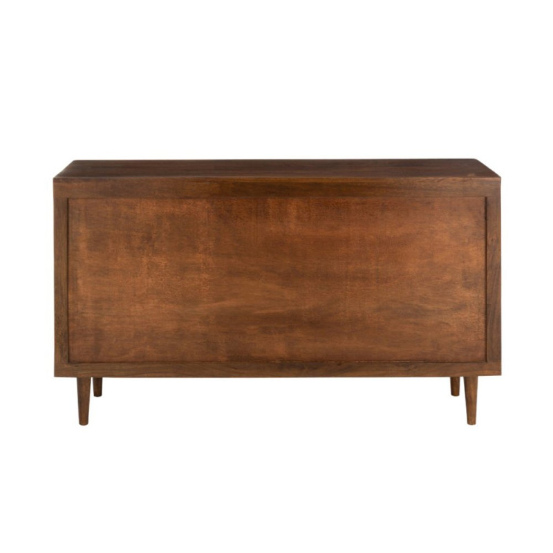 Buffet bas vitré en bois de manguier LIO