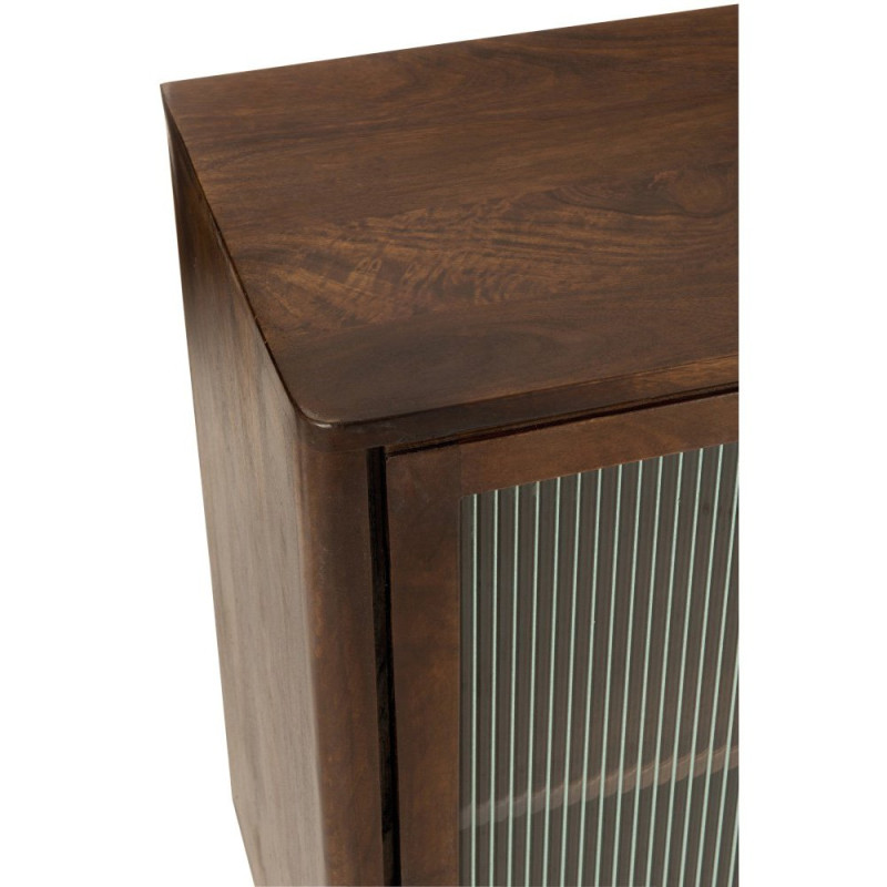 Buffet bas vitré en bois de manguier LIO