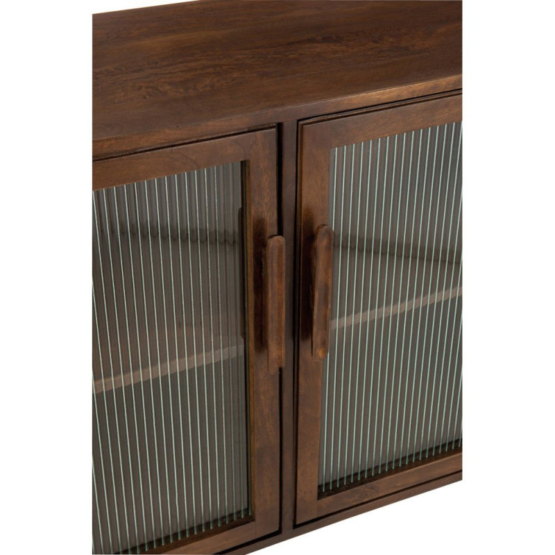 Buffet bas vitré en bois de manguier LIO