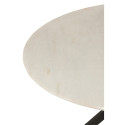 Table à manger ronde en marbre blanc ERA