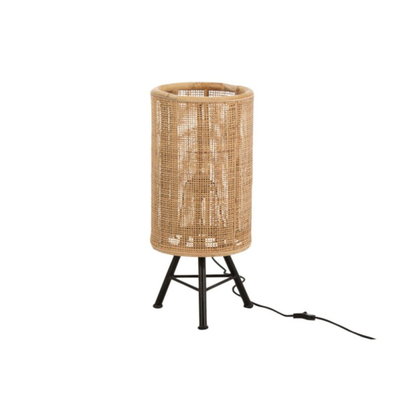 Lampe de chevet en rotin naturel OZIRIS