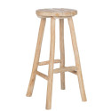 Tabouret bar ethnique 80cm chêne naturel OAKY