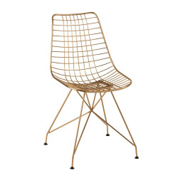 Chaise design en métal doré KLINE