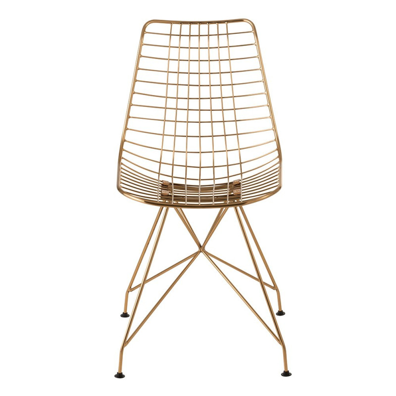 Chaise design en métal doré KLINE