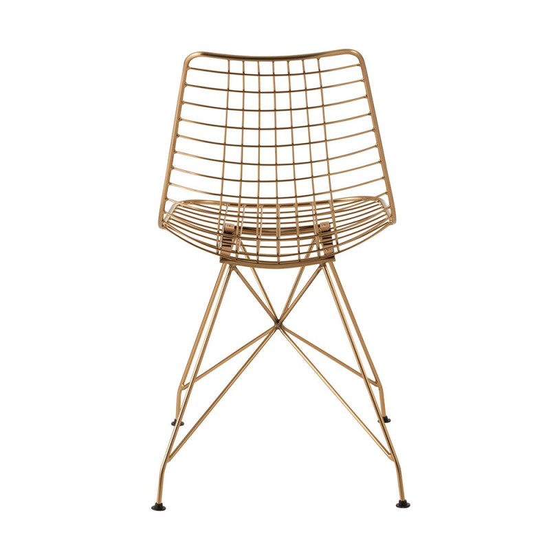 Chaise design en métal doré KLINE