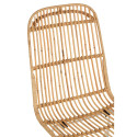Chaise moderne en rotin et métal blanc EMAL