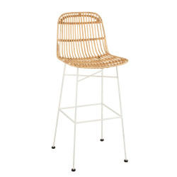 Tabouret de bar moderne en rotin EMAL