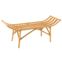 Banc moderne 120cm en rotin naturel ALARIC