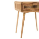Table de chevet en teck et cannage avec tiroir SABLA