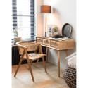 Console en bois et cannage 3 tiroirs SABLA