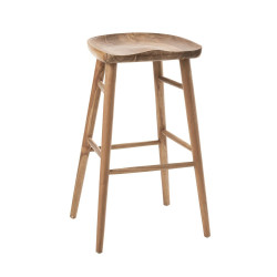 Tabouret de bar en bois massif LIAMO