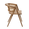 Chaise rétro en bois et cannage JOSEPHINE