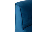 Fauteuil droit design en tissu bleu PLUZ