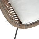 Fauteuil extérieur rotin naturel avec coussin NARNOP