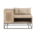 Banc design avec armoire rotin et cannage UKIALA - J-line