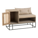 Banc design avec armoire rotin et cannage UKIALA - J-line