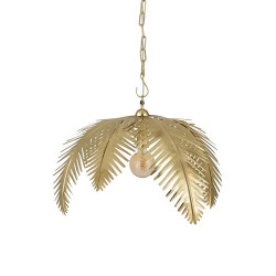 Suspension feuille de palmier métal doré PALMERAIE