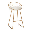 Chaise de bar design en métal doré FLY