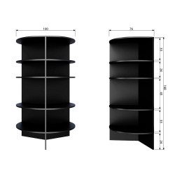 Bibliothèque design pour coin MAXELL - Woood