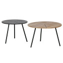 Petite table basse chêne et métal 38x48cm RODI