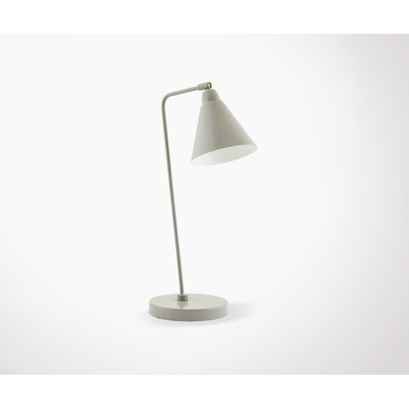 industrial white metal table lamp jld inspired - house doctor