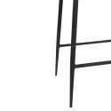 Tabouret moderne en cuir et métal noir ZONA