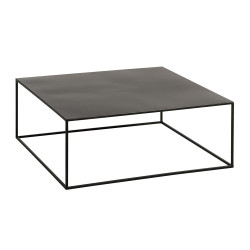 Table basse carrée minimaliste en métal noir CABEZA