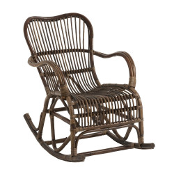 Fauteuil à bascule en bois style bohème TARDE
