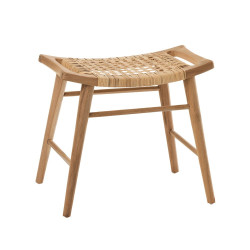 Petit tabouret en bois de teck TABOU