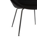 Petit fauteuil rond en velours noir IZIR