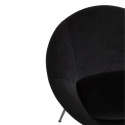 Petit fauteuil rond en velours noir IZIR