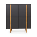 Buffet haut 4 portes en bois MADIA