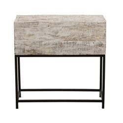 Console vintage 8 tiroirs bois recyclé JULIE - J-line