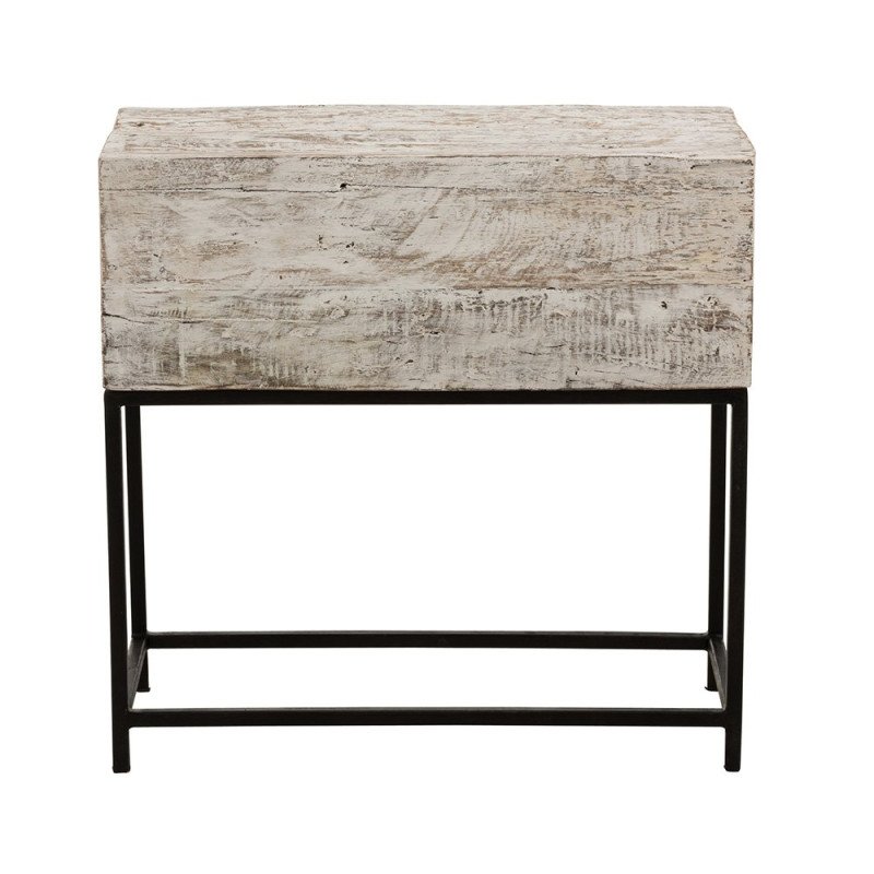 Console vintage 8 tiroirs bois recyclé JULIE - J-line