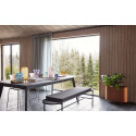 Banc 180cm en bois et métal avec coussin ZAPA