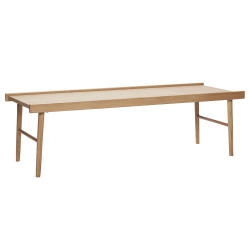 Table basse en bois de chêne 137x50cm MILATA