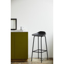 Tabouret de bar en cuir noir CAMBIO