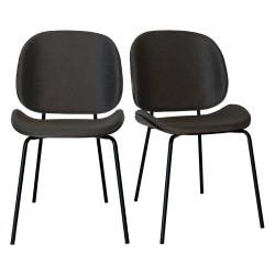 Lot de 2 chaises scandinave wallnut-KARMA