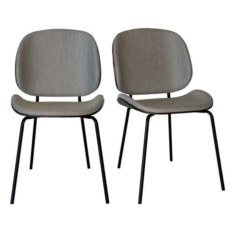 Lot de 2 chaises scandinave wallnut-KARMA